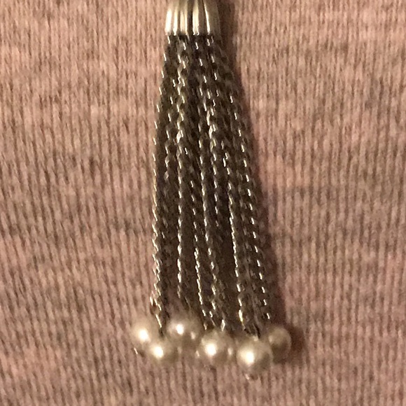 Beautiful silver and Pearl Tassle necklace, unmarked but good quality - Picture 4 of 10